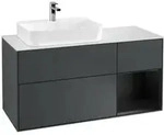 V&B Waschtischunterschrank Finion 120cm, Pl w m, Rg r b m La, md bl. m Lac
