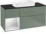 V&B Waschtischunterschrank Finion 120x60 cm, Reg li wh. m Lac, Oli. m Lac