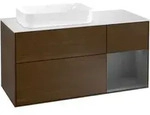V&B Waschtischunterschrank Finion 120cm, Pl w m, Rg re Anthrac. m, wal ven