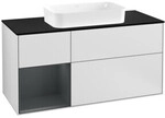 V&B Waschtischunterschrank Finion 120cm, Pl b m, Rg l md b m La, wh. m Lac