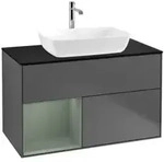V&B Waschtischunterschrank Finion 100, Pl b m, Reg Oli. m Lac, Anthrac. m