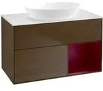 V&B Waschtischunterschrank Finion 100, Pl wh. m, Reg Peo m Lac, wal ven
