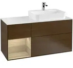 V&B Waschtischunterschrank Finion 120cm, Pl wh. m, Reg li Oa ven, wal ven