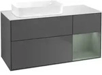 V&B Waschtischunterschrank Finion 120x60 cm, Reg re Oli. m Lac, Anthrac. m