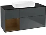 V&B Waschtischunterschrank Finion 120x60 cm, Reg li wal ven, md bl. m Lac