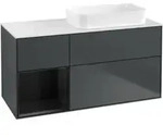 V&B Waschtischunterschrank Finion 120x60 cm, Rg li bla m Lac, md bl. m Lac