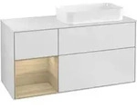 V&B Waschtischunterschrank Finion 120cm, Pl w m, Reg li Oa ven, wh. m Lac