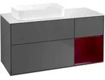V&B Waschtischunterschrank Finion 120x60 cm, Reg re Peony, Anthracite matt