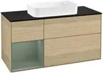V&B Waschtischunterschrank Finion 120cm, Pl b m, Reg li Oli. m Lac, Oa ven