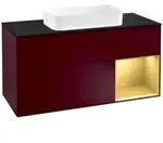 V&B Waschtischunterschrank Finion 120cm, Pl bla m, Reg re gol m, Peo m