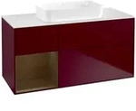 V&B Waschtischunterschrank Finion 120x60 cm, Reg li wal veneer, Peony Matt
