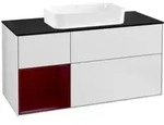 V&B Waschtischunterschrank Finion 120cm, Pl bla m, Reg li Peo, wh. m Lac