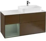V&B Waschtischunterschrank Finion 120cm, Pl w m, Rg li Oli. m Lac, wal ven