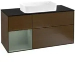 V&B Waschtischunterschrank Finion 120cm, Pl b m, Rg li Oli. m Lac, wal ven