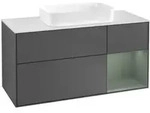 V&B Waschtischunterschrank Finion 120cm, Pl w m, Rg r Ol m Lac, Anthrac. m