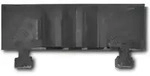 Moravia Kabelbr&uuml;cke gro&szlig; Abschlusselement mit Zapfen schwarz 283 x 600 x 75 mm