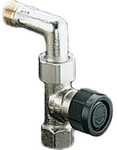 Oventrop Thermostatventil Baureihe A R 1/2, DG, mit Bogen, Messing vernickelt