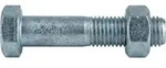 DIN 7990 Sechskantschraube M30x100 Stahl 4.6 feuerverzinkt m. Mutter