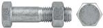 DIN 7968 Sechskant-Passschraube M12x55 Stahl 5.6 feuerverzinkt m. Mutter