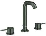 Grohe 3-Loch-Waschtischarmatur Essence 1/2, m Abl.garn, hard graphite geb&uuml;rstet