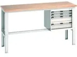 Bott Werkbank cubio 4 Schubladen Multiplexplatte 2000 x 750 x 740-1140 mm RAL...