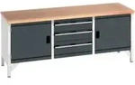 Bott Kastenwerkbank cubio 2 T&uuml;r 2 Ablagen Multiplex 2000 x 750 x 840mm RAL...