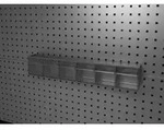 bott Klarsichtmagazin B600xT96xH112 mm mit 6 K&auml;sten f&uuml;r Lochplatten