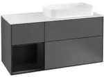 V&B Waschtischunterschrank Finion 120cm, Pl w m, Rg l b m Lac, Anthrac. m