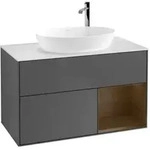 V&B Waschtischunterschrank Finion 100, Pl wh. m, Reg wal ven, Anthrac. m