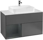 V&B Waschtischunterschrank Finion 100, Pl w m, Rg l md b m Lac, Anthrac. m