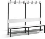 C+P Garderobenbank mit R&uuml;ckenlehne, Basic Plus, H1650xB1960xT407mm, Gestell