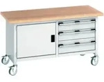 Bott Kastenwerkbank cubio 1500 x 750 x 840mm Multiplex Buche RAL 7035