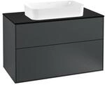 V&B Waschtischunterschrank Finion 100x60,3cm, Abd.-Pl. bla m, md bl. m Lac ;...