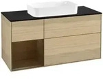 V&B Waschtischunterschrank Finion 120x60 cm, Reg li wal veneer, Oak Veneer