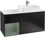 V&B Waschtischunterschrank Finion 120cm, Pl w m, Rg l Ol m Lac, bla m Lac
