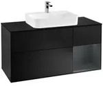 V&B Waschtischunterschrank Finion 120cm, Pl b m, Rg r md b m La, bla m Lac