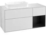 V&B Waschtischunterschrank Finion 120cm, Pl w m, Rg r bla m Lac, wh. m Lac