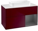 V&B Waschtischunterschrank Finion 100x60,3 cm, Reg re Anthrac. m, Peo Matt ;...