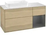 V&B Waschtischunterschrank Finion 120cm, Pl w m, Reg re Anthrac. m, Oa ven