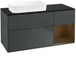 V&B Waschtischunterschrank Finion 120x60 cm, Reg re wal ven, md bl. m Lac