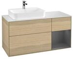 V&B Waschtischunterschrank Finion 120cm, Pl w m, Reg re Anthrac. m, Oa ven