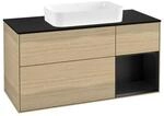 V&B Waschtischunterschrank Finion 120cm, Pl b m, Reg re bla m Lac, Oa ven