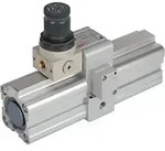 Riegler Luft-Luft-Druckverst&auml;rker (Booster) m. Regler, G 1/8, Kolben- &Oslash;40