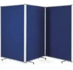 Magnetoplan Pr&auml;sentationswand mobil, faltbar, royalblau