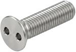 DIN 963 Diebstahlhemmende Senkkopfschraube M5x20 Edelstahl A2 blank Zweiloch
