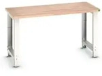 Bott Werkbank cubio Multiplex-Platte 1500 x 750 x 740-1140 mm RAL 7035