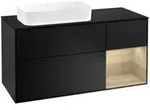 V&B Waschtischunterschrank Finion 120cm, Pl b m, Reg re Oa ven, bla m Lac