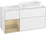 V&B Waschtischunterschrank Finion 120cm, Pl w m, Rg li Oa ven, glo wh. Lac
