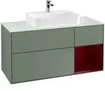 V&B Waschtischunterschrank Finion 120cm, Pl wh. m, Reg re Peo, Oli. m Lac