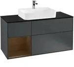 V&B Waschtischunterschrank Finion 120cm, Pl b m, Rg l wal ven, md b m Lac